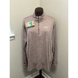 NWT Nike Running Dri-Fit Mauve 1/4 zip thumb hole Women’s XL MSRP $75